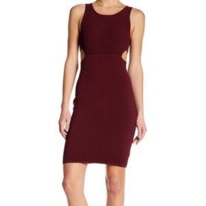 Tart Wine Ribbed Bodycon Mini Dress Size L